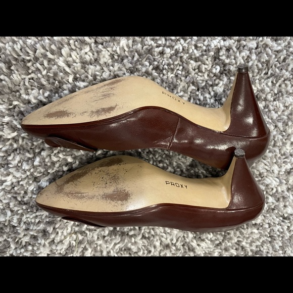 Almost new! Vintage L.J.S. for town shoes #099976 Brown leather stiletto size 7M - Picture 4 of 9